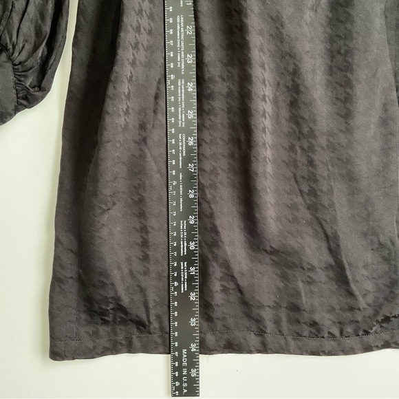 The Kooples Twisty Houndstooth Jacquard Dress SzL Black Luxury Edgy Elegant Chic - Picture 5 of 12